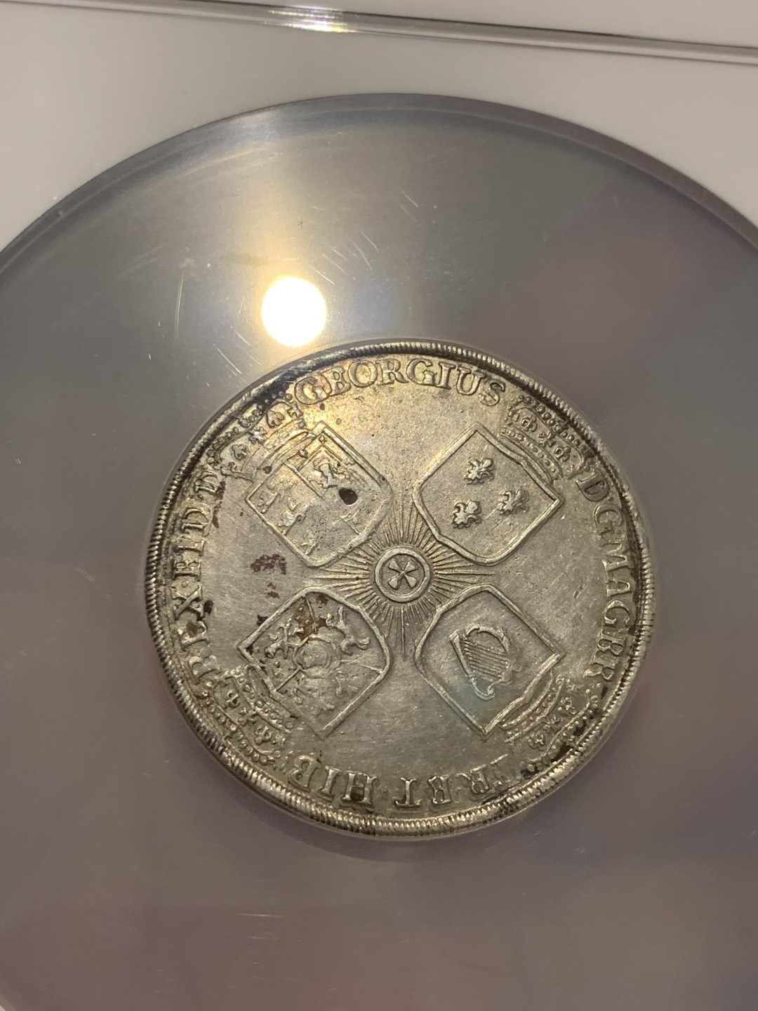 《竞宝斋》第53场（献给最美的劳动者，祝五一快乐！）-本周日，周一2场连拍（全场不限金额包邮） 少见 1725年不伦瑞克-吕讷堡-卡伦贝格-汉诺威王朝野人 泰勒  大银币 直径达到45mm 大盒封装