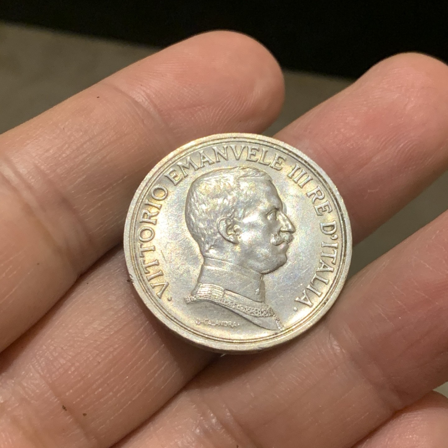 《竞宝斋》第53场（献给最美的劳动者，祝五一快乐！）-本周日，周一2场连拍（全场不限金额包邮） 意大利 1916年 马车 2里拉 银币 热门品种 细节非常的好 发须清晰