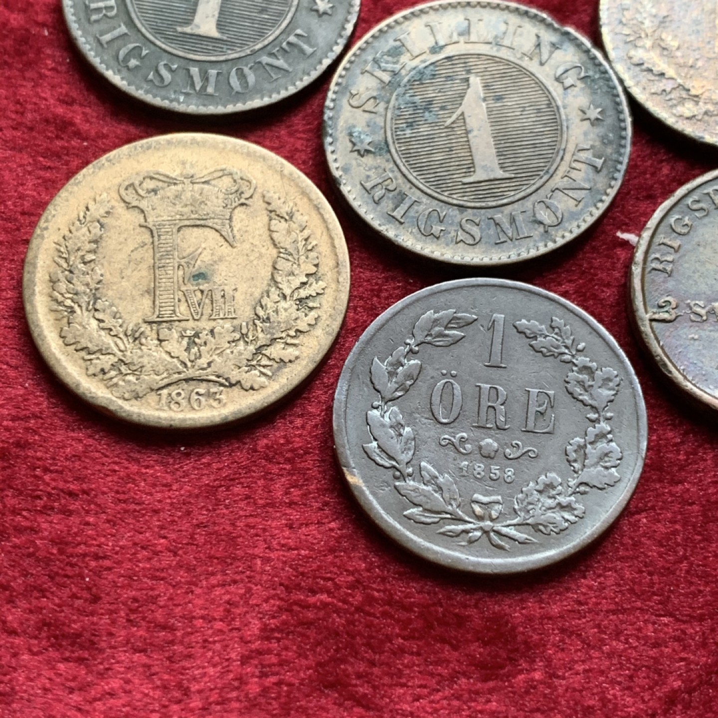 《竞宝斋》第54场-本周日，周一2场连拍（全场不限金额包邮） 丹麦和瑞典铜币6枚