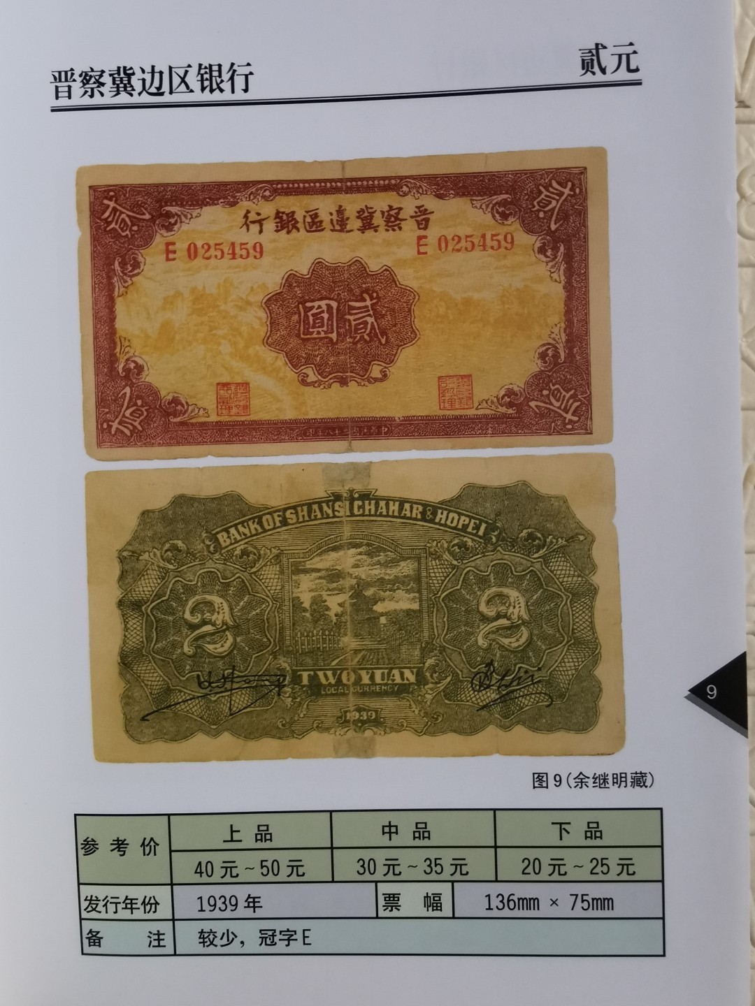 《中国解放区纸币图鉴：晋察冀边区银行纸币券》-正版旧书