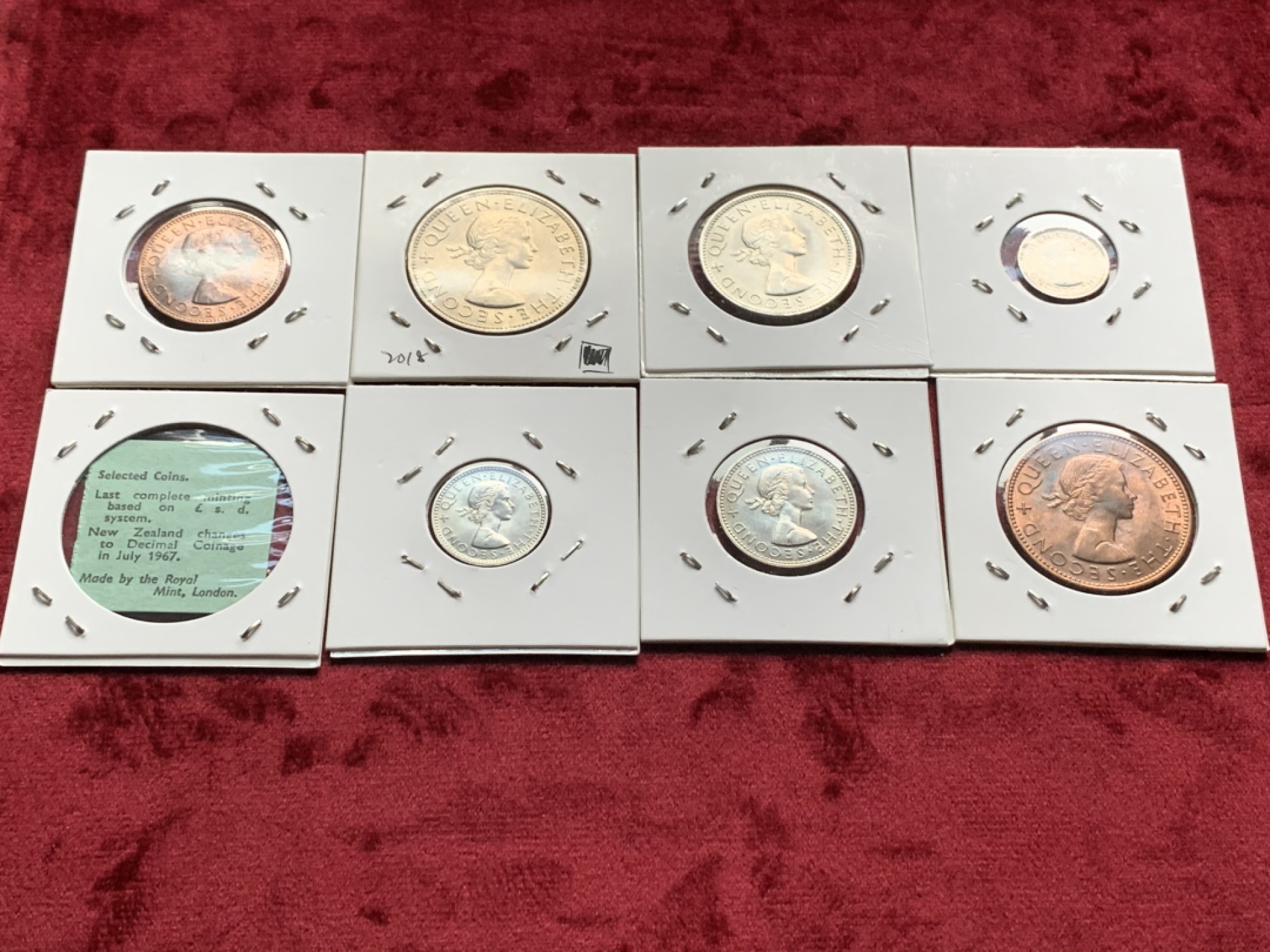 《竞宝斋》第54场-本周日，周一2场连拍（全场不限金额包邮） 1965年 新西兰 7枚装 套币