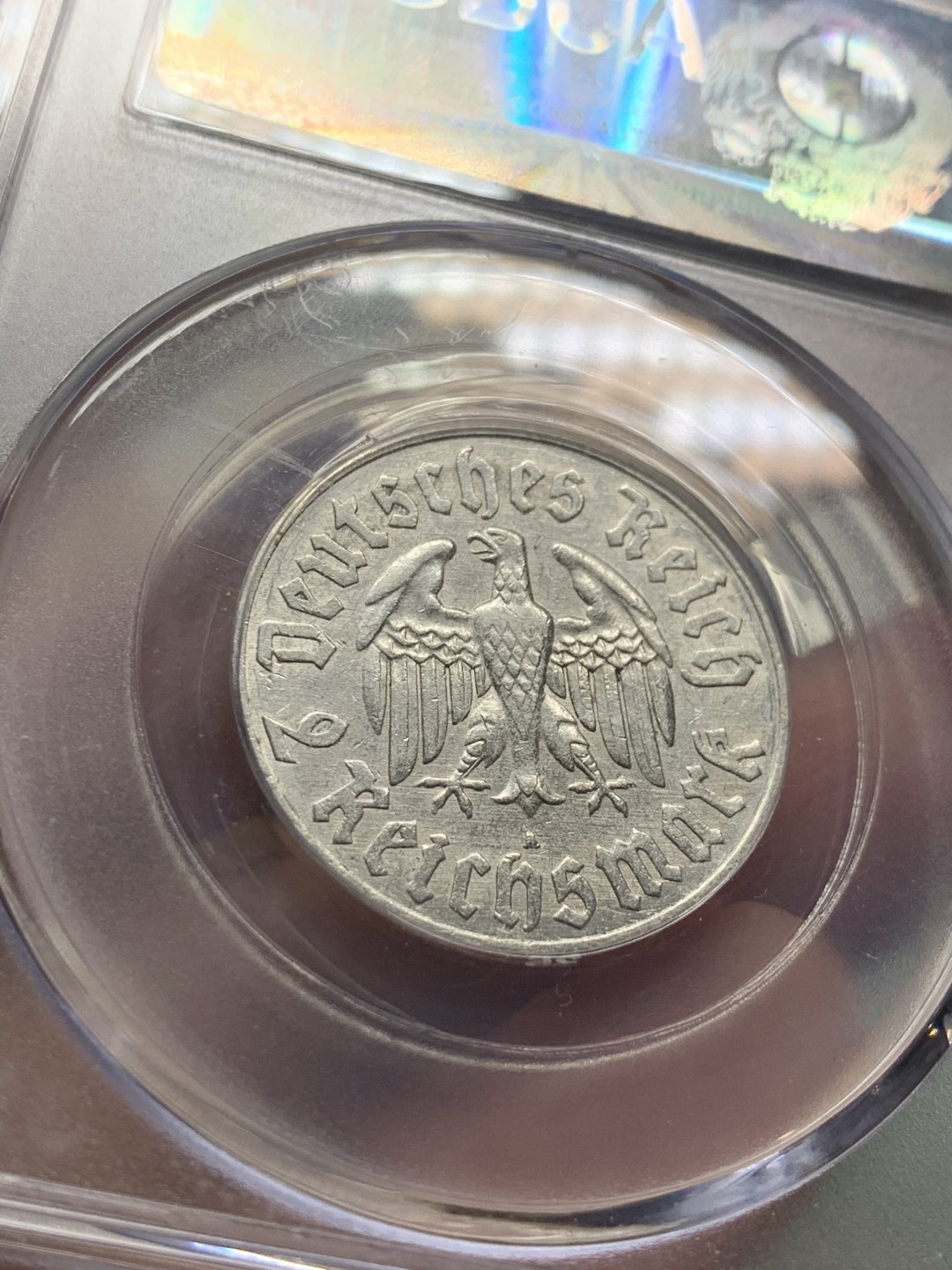 《竞宝斋》第54场-本周日，周一2场连拍（全场不限金额包邮） 公博 MS61 第三帝国 1933年A版 2马克 银币 马丁路德诞辰纪念银币 好品少见品种