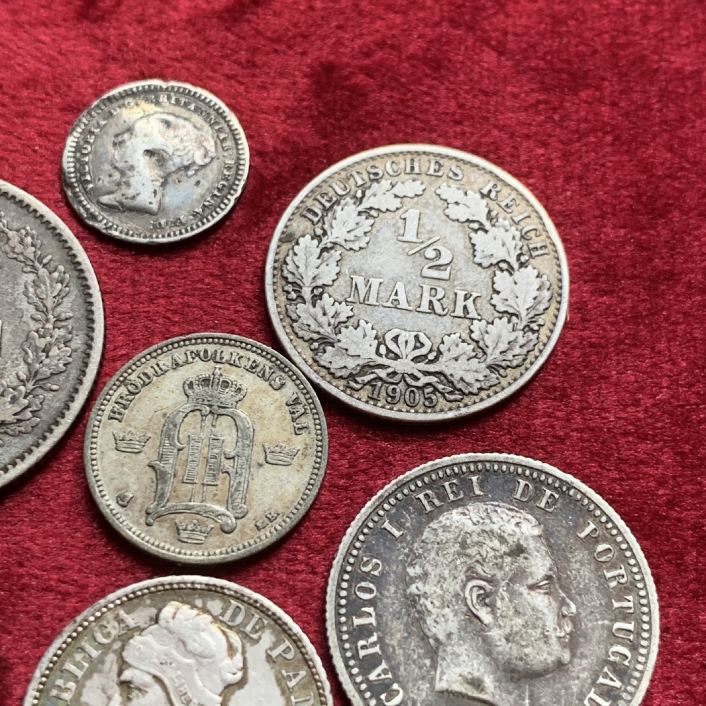 《竞宝斋》第54场-本周日，周一2场连拍（全场不限金额包邮） 各国 散银币7枚