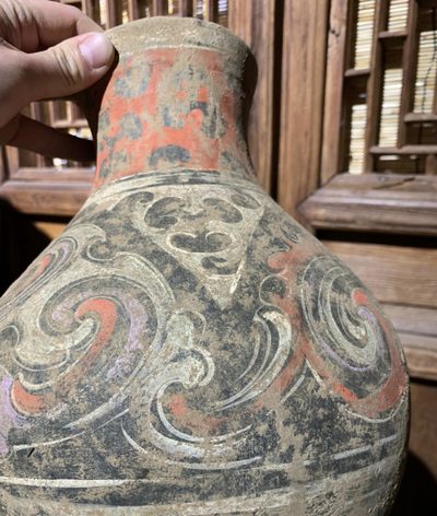 西汉彩陶真品非常大气好看