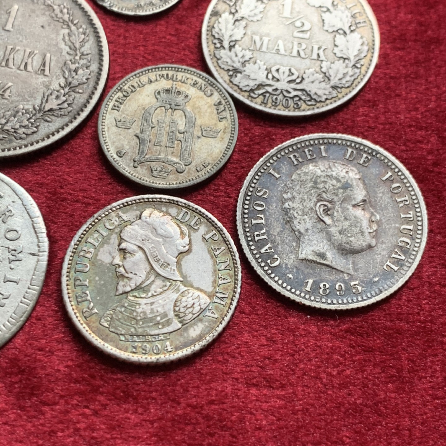 《竞宝斋》第54场-本周日，周一2场连拍（全场不限金额包邮） 各国 散银币7枚