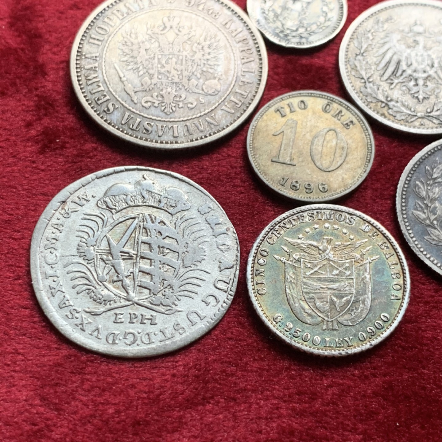 《竞宝斋》第54场-本周日，周一2场连拍（全场不限金额包邮） 各国 散银币7枚