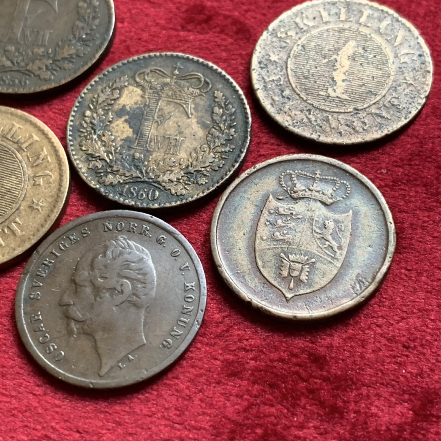 《竞宝斋》第54场-本周日，周一2场连拍（全场不限金额包邮） 丹麦和瑞典铜币6枚