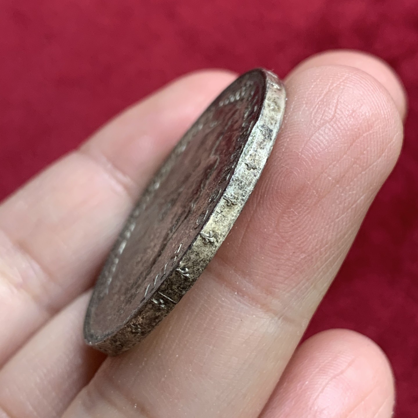 《竞宝斋》第54场-本周日，周一2场连拍（全场不限金额包邮） 西班牙1899年阿方索十三世5比塞塔双柱银币阴阳包浆MS级别