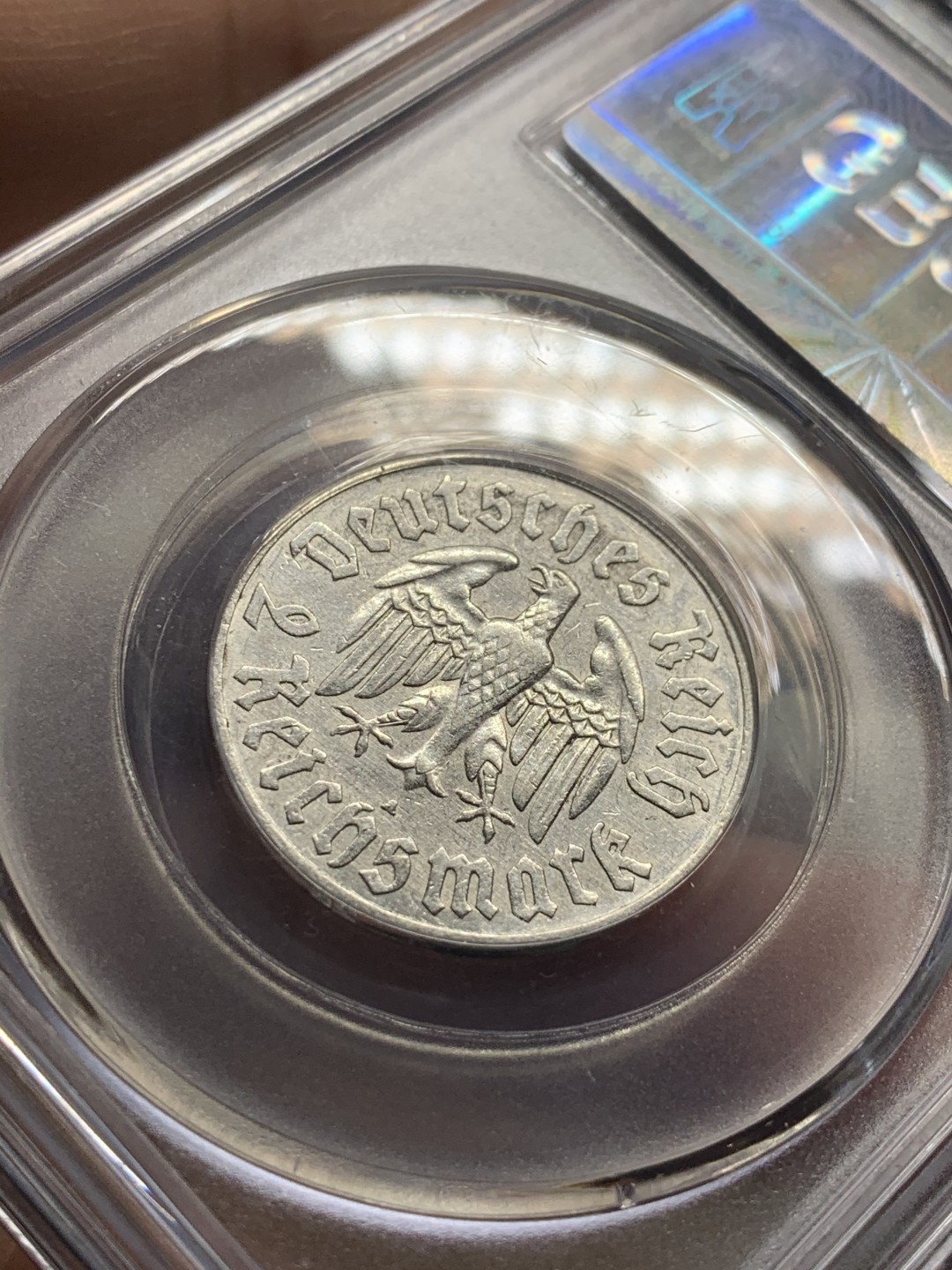 《竞宝斋》第54场-本周日，周一2场连拍（全场不限金额包邮） 公博 MS61 第三帝国 1933年A版 2马克 银币 马丁路德诞辰纪念银币 好品少见品种