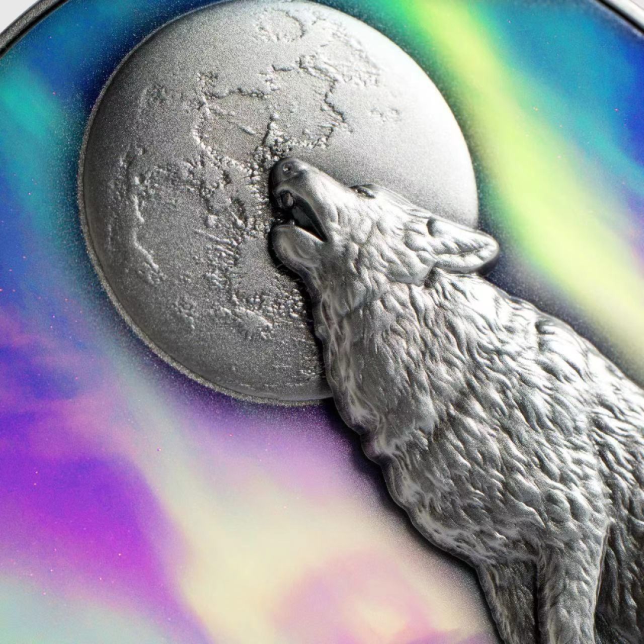 【预售】【乍得】极光之狼 大银币【80mm】 【预售】【乍得】极光之狼 大银币【80mm】