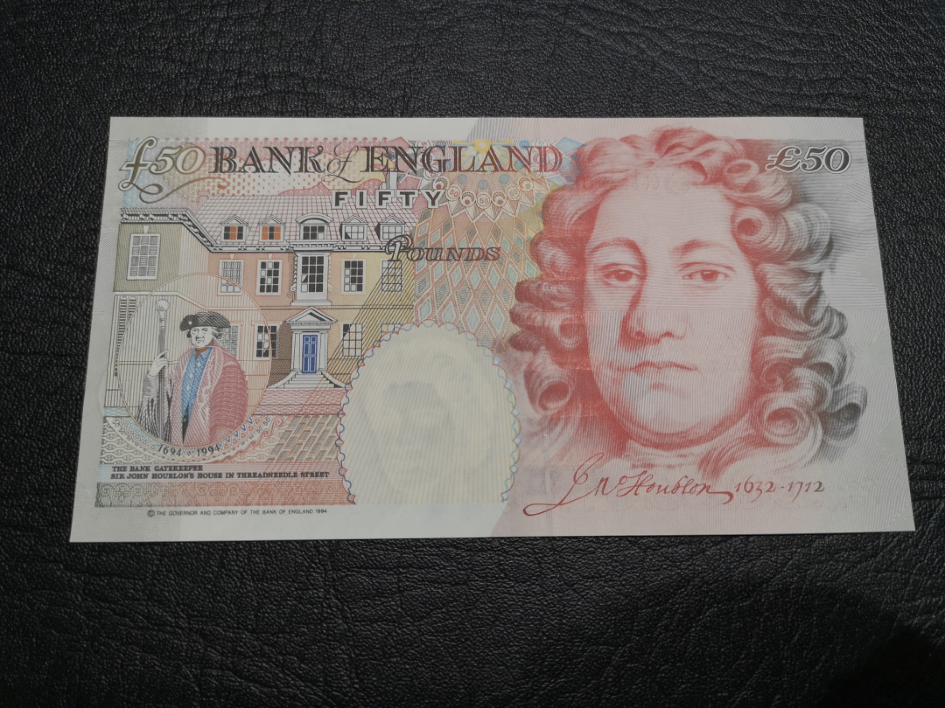 《外钞收藏家》第一百七十八期拍卖 英国E序列50镑 AU品相 如图详情