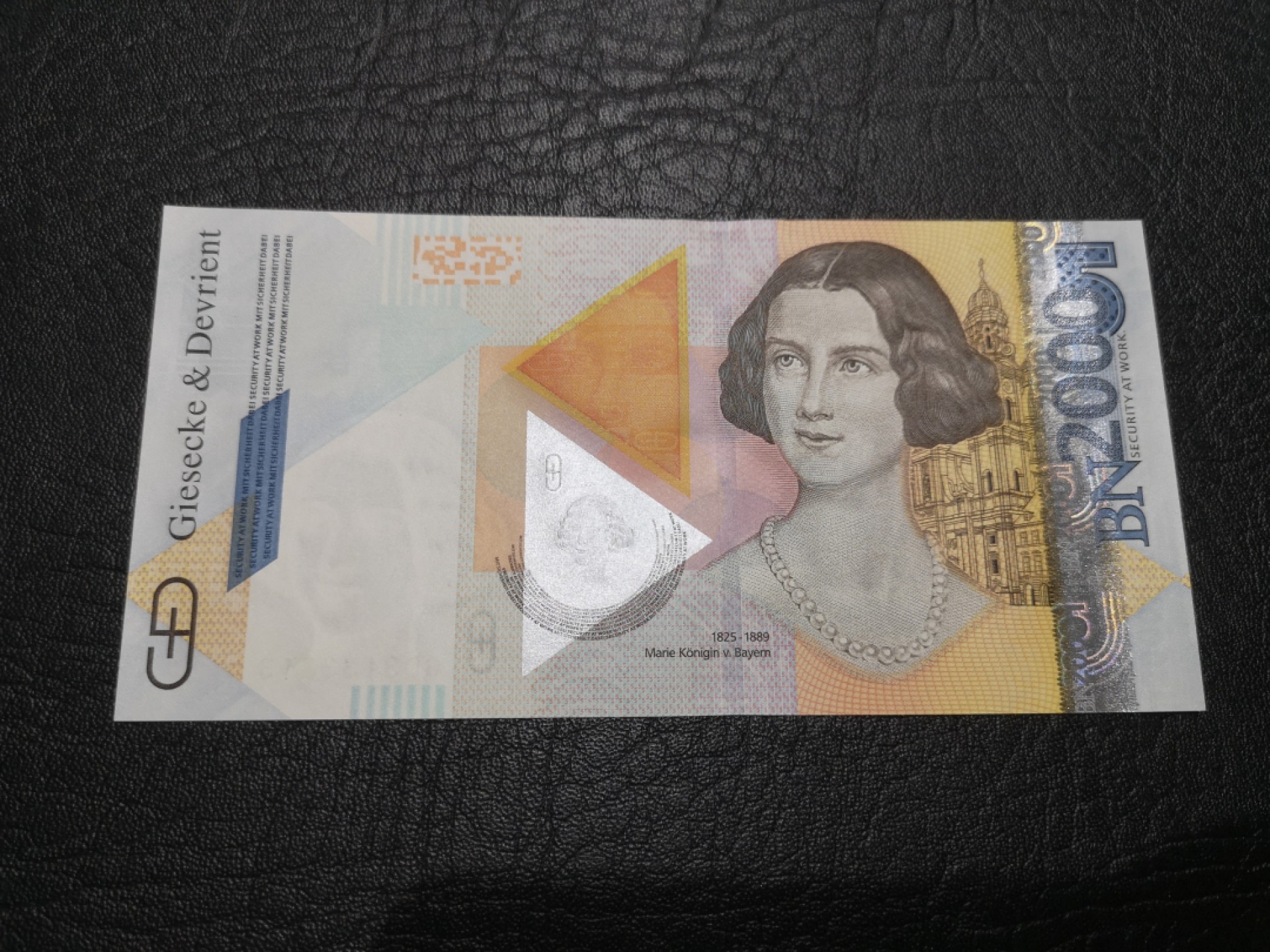 外钞收藏家》第一百七十七期拍卖 德国捷德公司2000纪念券 玛丽公主 全新UNC