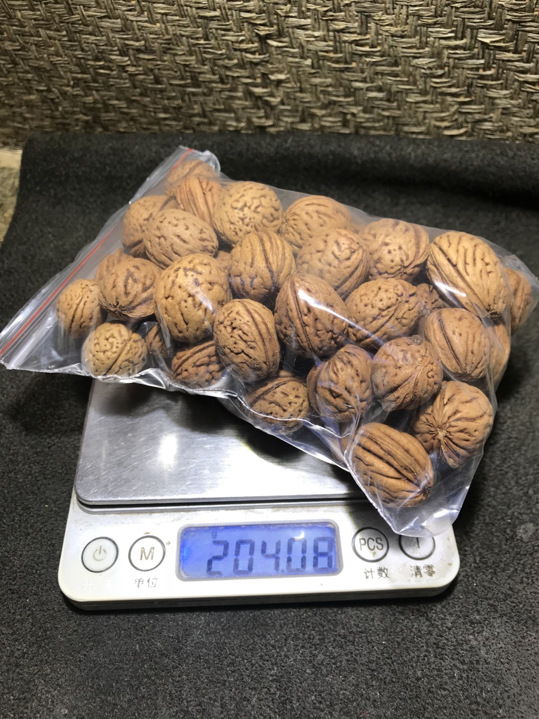 野生脑纹桃核204克