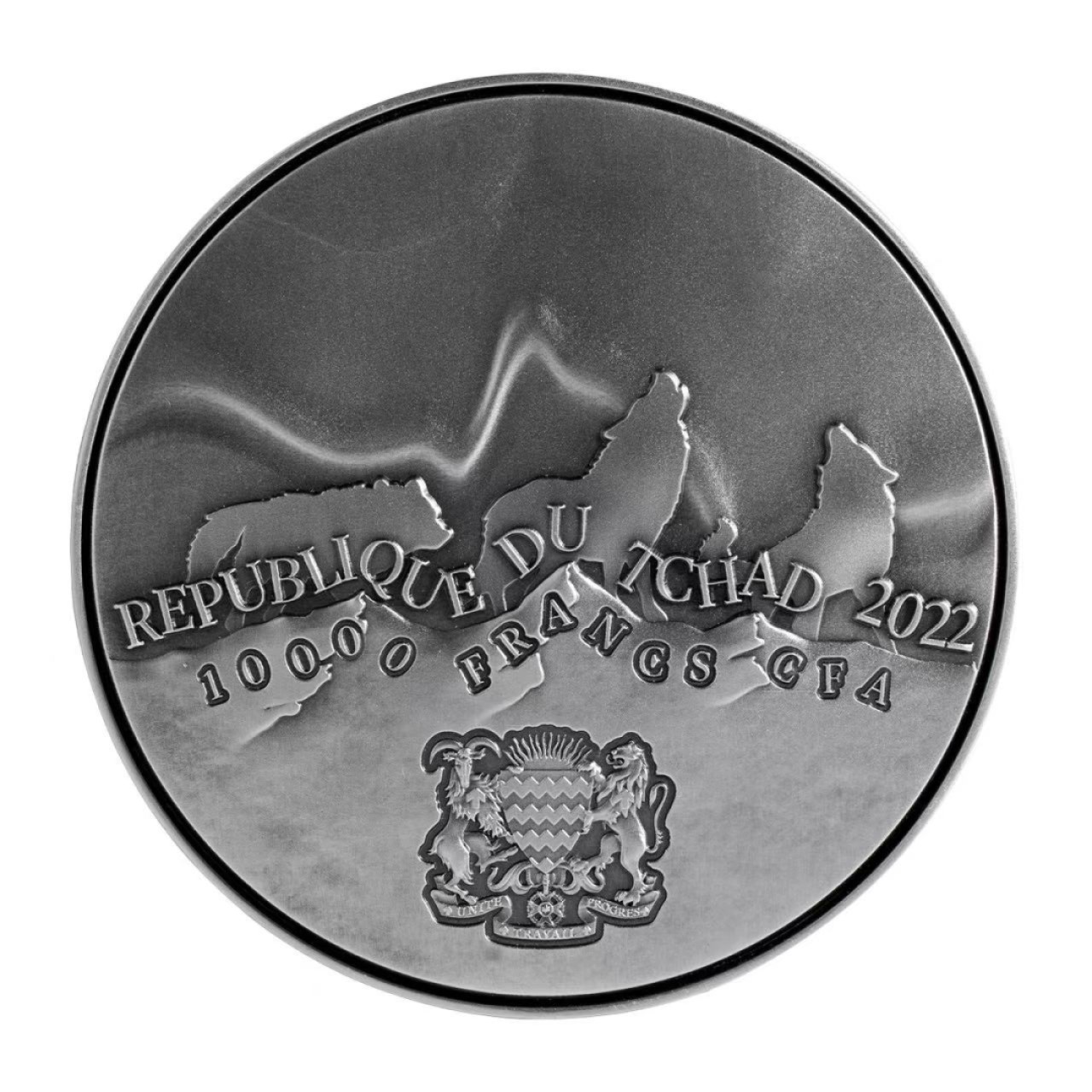 【预售】【乍得】极光之狼 大银币【80mm】 【预售】【乍得】极光之狼 大银币【80mm】