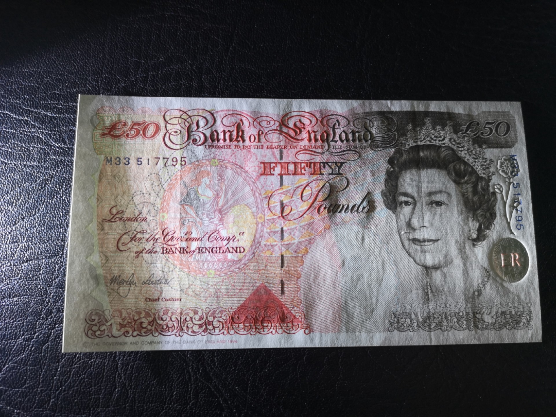 《外钞收藏家》第一百七十八期拍卖 英国E序列50镑 AU品相 如图详情