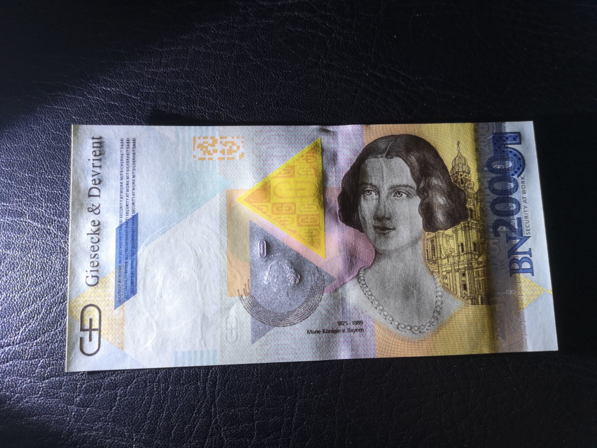 外钞收藏家》第一百七十七期拍卖 德国捷德公司2000纪念券 玛丽公主 全新UNC