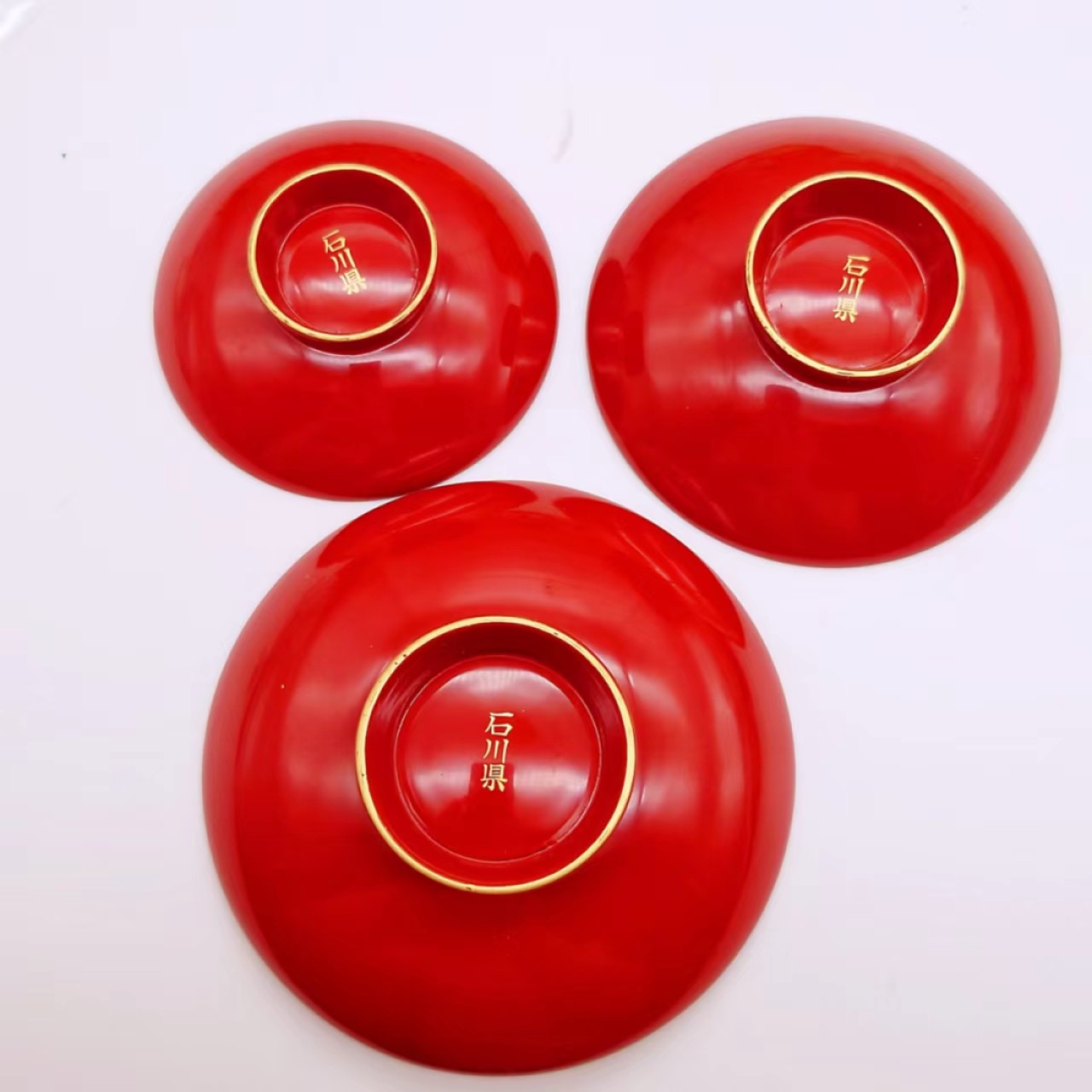 勋章奖章交易所5月8日群拍 日本漆木碗一组3枚