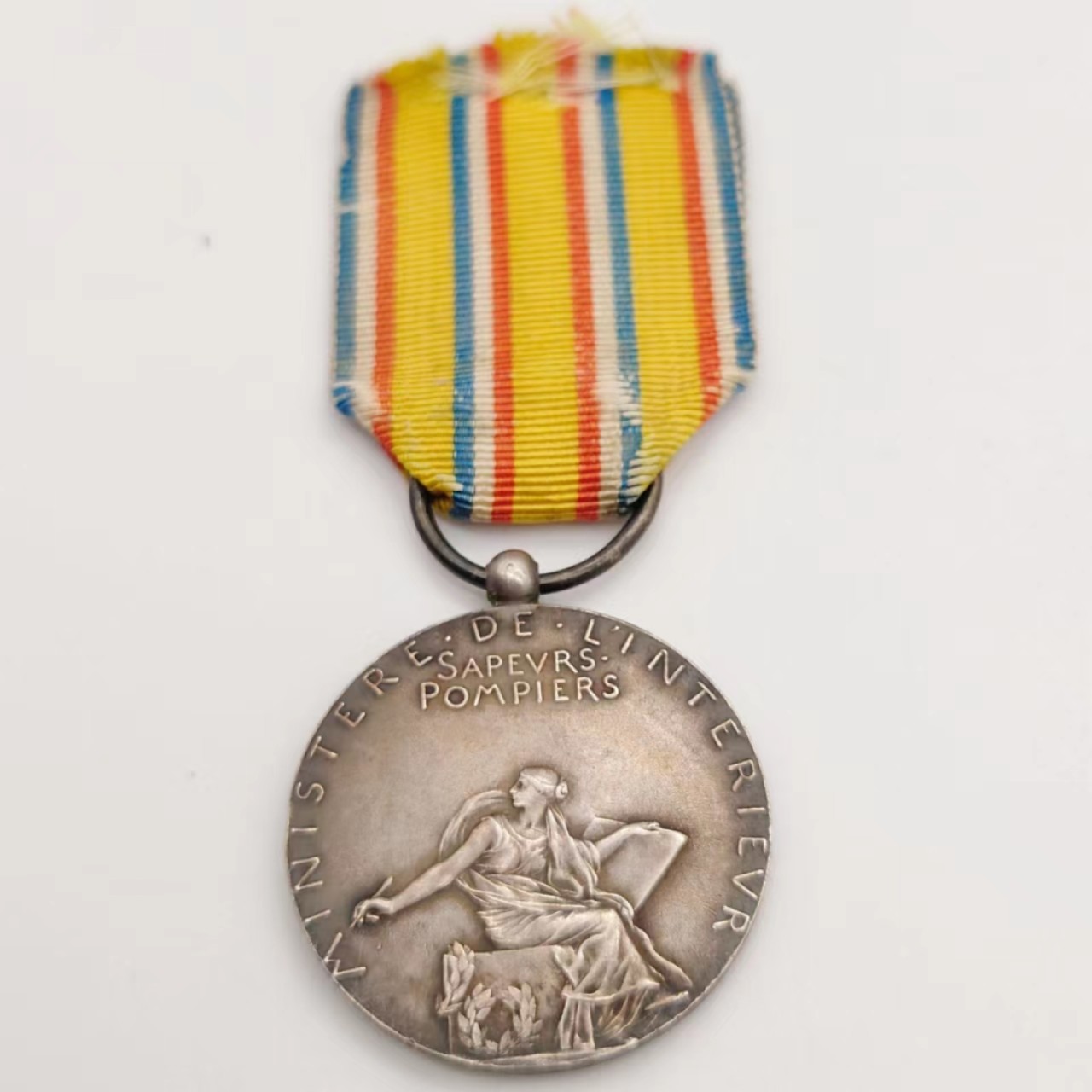 勋章奖章交易所5月8日群拍 法国消防荣誉奖章（银质罗蒂版）