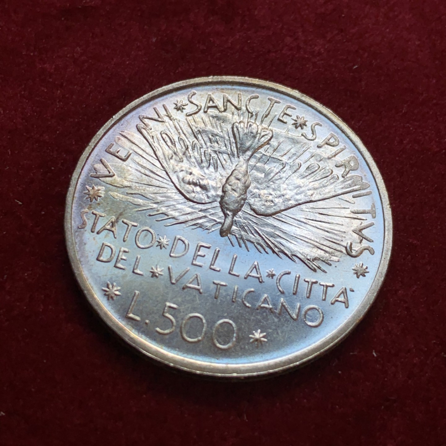 《竞宝斋》第55场-本周日，周一2场连拍（全场不限金额包邮） 梵蒂冈1978年缺位500里拉银币 （1）