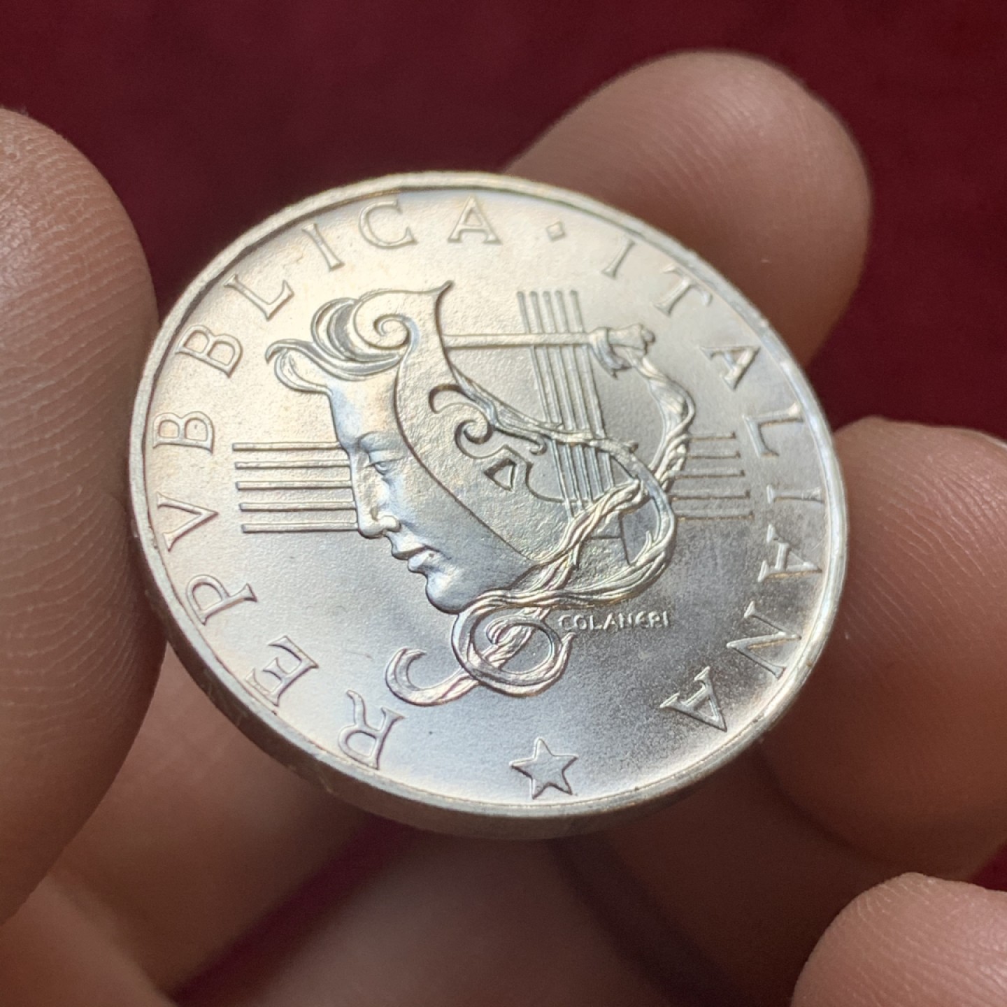 《竞宝斋》第55场-本周日，周一2场连拍（全场不限金额包邮） 意大利1985年 好品相 500里拉银币