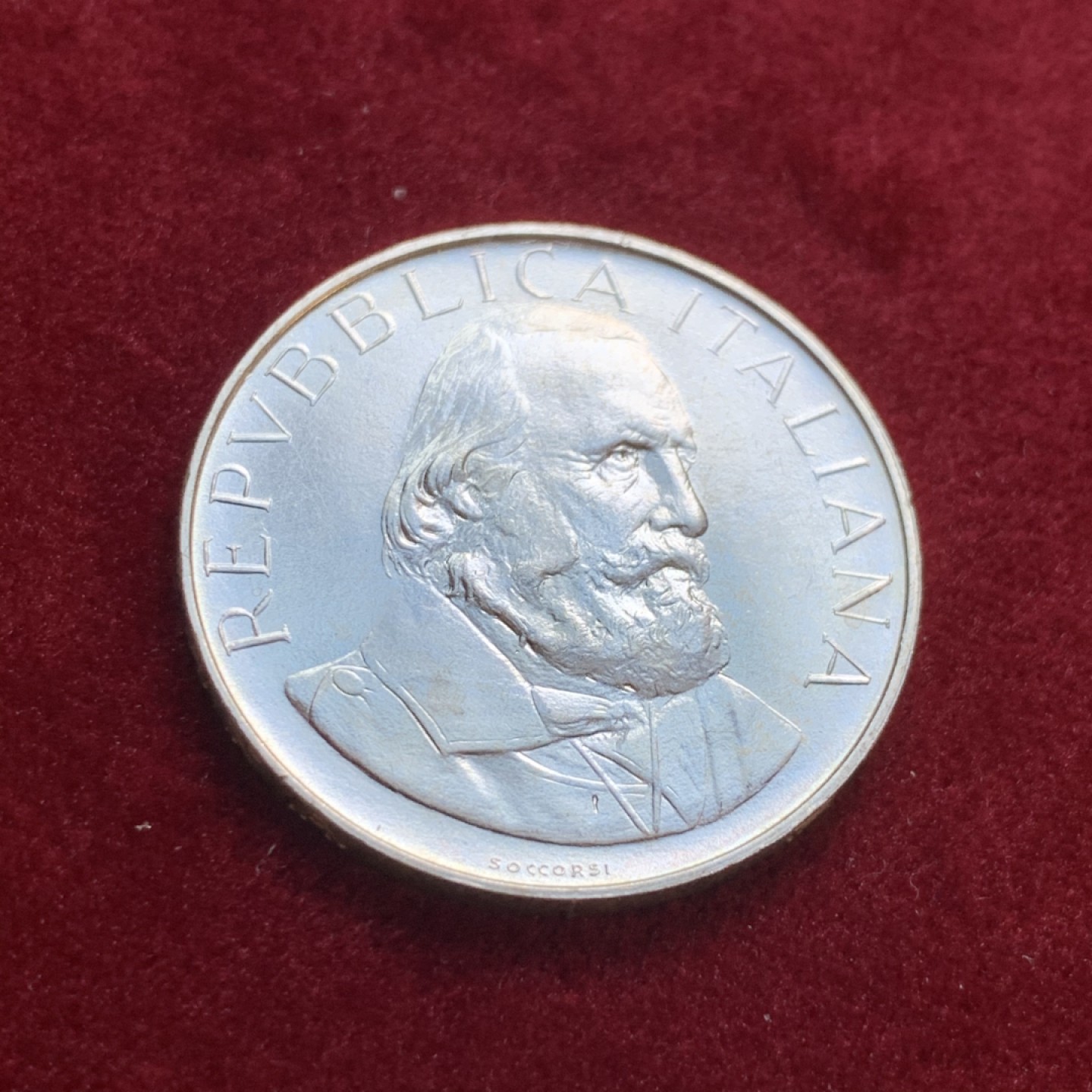 《竞宝斋》第55场-本周日，周一2场连拍（全场不限金额包邮） 意大利1982年地图 好品相500里拉银币