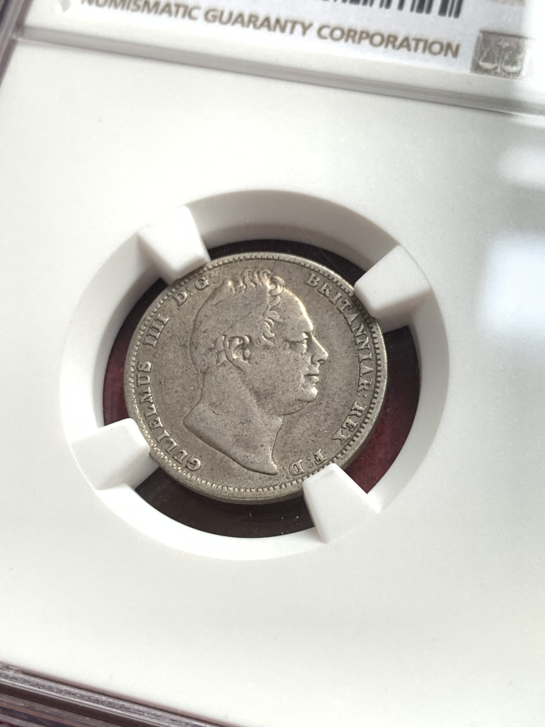 《竞宝斋》第55场-本周日，周一2场连拍（全场不限金额包邮） 极稀少的英属埃斯奎波威廉四世1/8盾1/2盾银币一对2枚