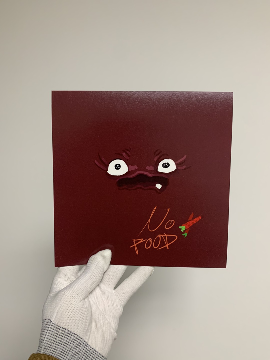 零元拍：艺术家 肠小黑 新作《NO FOOD》，摆烂系列作品复制画。