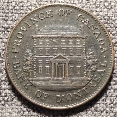 0起1加-纯粹捡漏拍-82场免佣包邮全托管场 - 加拿大1844年半便士蒙特利尔银行代币-极好品