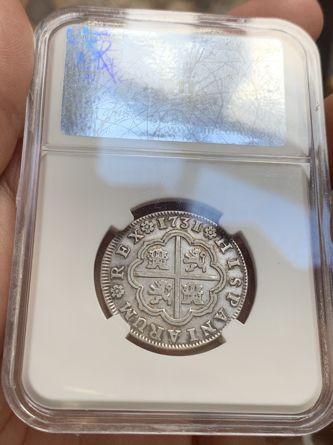 《竞宝斋》第55场-本周日，周一2场连拍（全场不限金额包邮） 西班牙菲利普五世1731塞维利亚厂2R银币