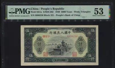 【华誉王者】1999期拍卖 - 一版5000元 三拖 PMG53 ，321-8806256