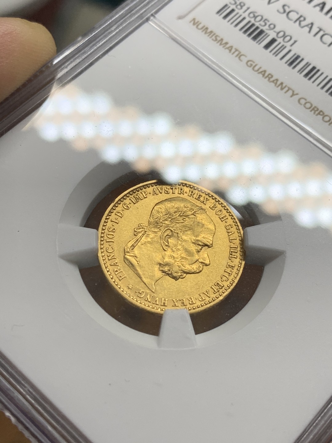 《竞宝斋》第55场-本周日，周一2场连拍（全场不限金额包邮） NGC 评级 奥匈帝国 1896年 10科罗娜金币 难得原铸!货币改革时期