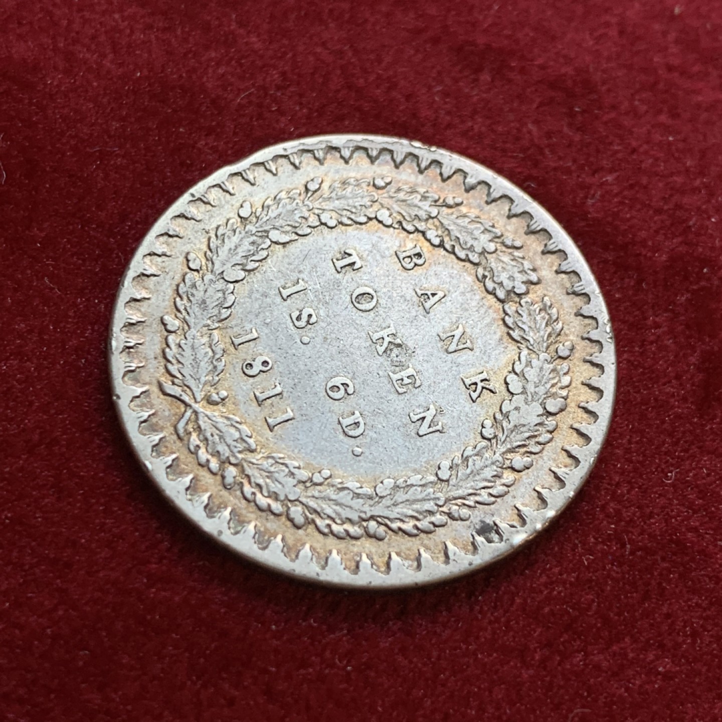 《竞宝斋》第55场-本周日，周一2场连拍（全场不限金额包邮） 英国 1811年 乔治三世 英格兰银行 1.5先令 银币 原味 细节优秀 特殊面值