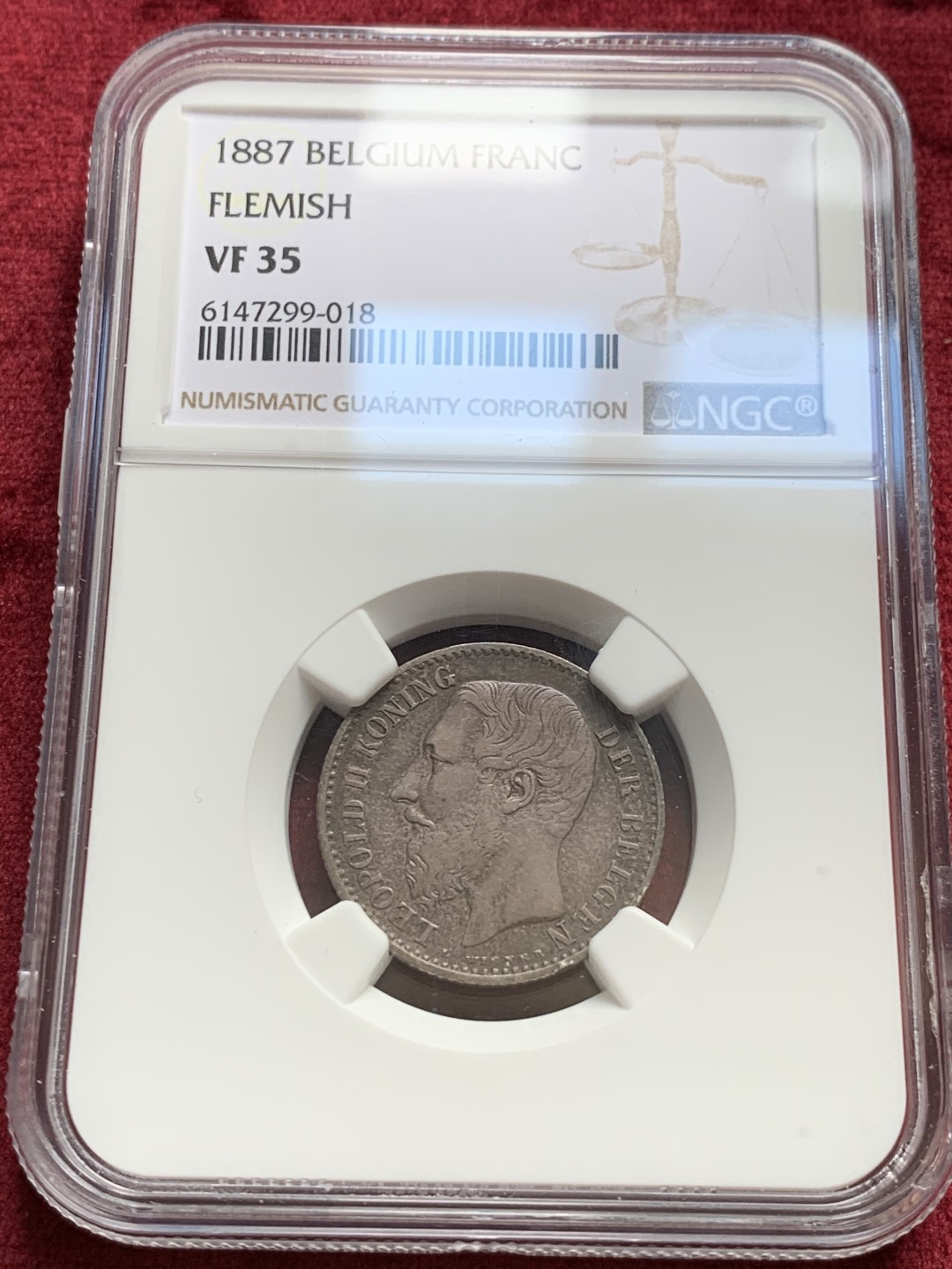 《竞宝斋》第55场-本周日，周一2场连拍（全场不限金额包邮） 比利时1法郎，普鲁士1/6泰勒评级银币2枚