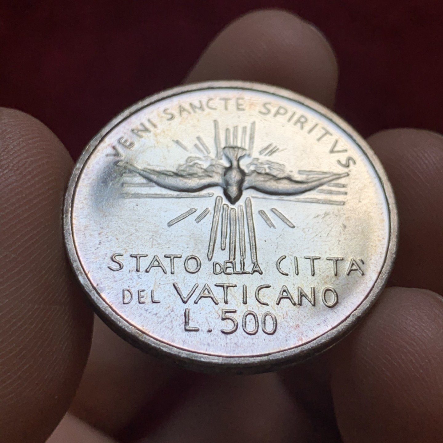 《竞宝斋》第55场-本周日，周一2场连拍（全场不限金额包邮） 梵蒂冈1978年缺位500里拉银币 （2）