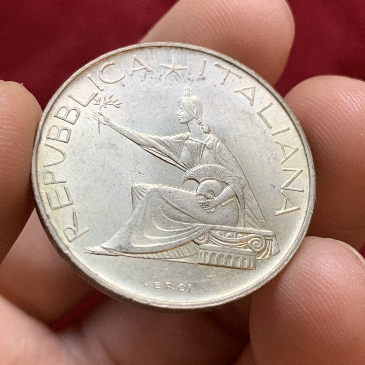 《竞宝斋》第55场-本周日，周一2场连拍（全场不限金额包邮） 意大利 1961年马车 500里拉 银币