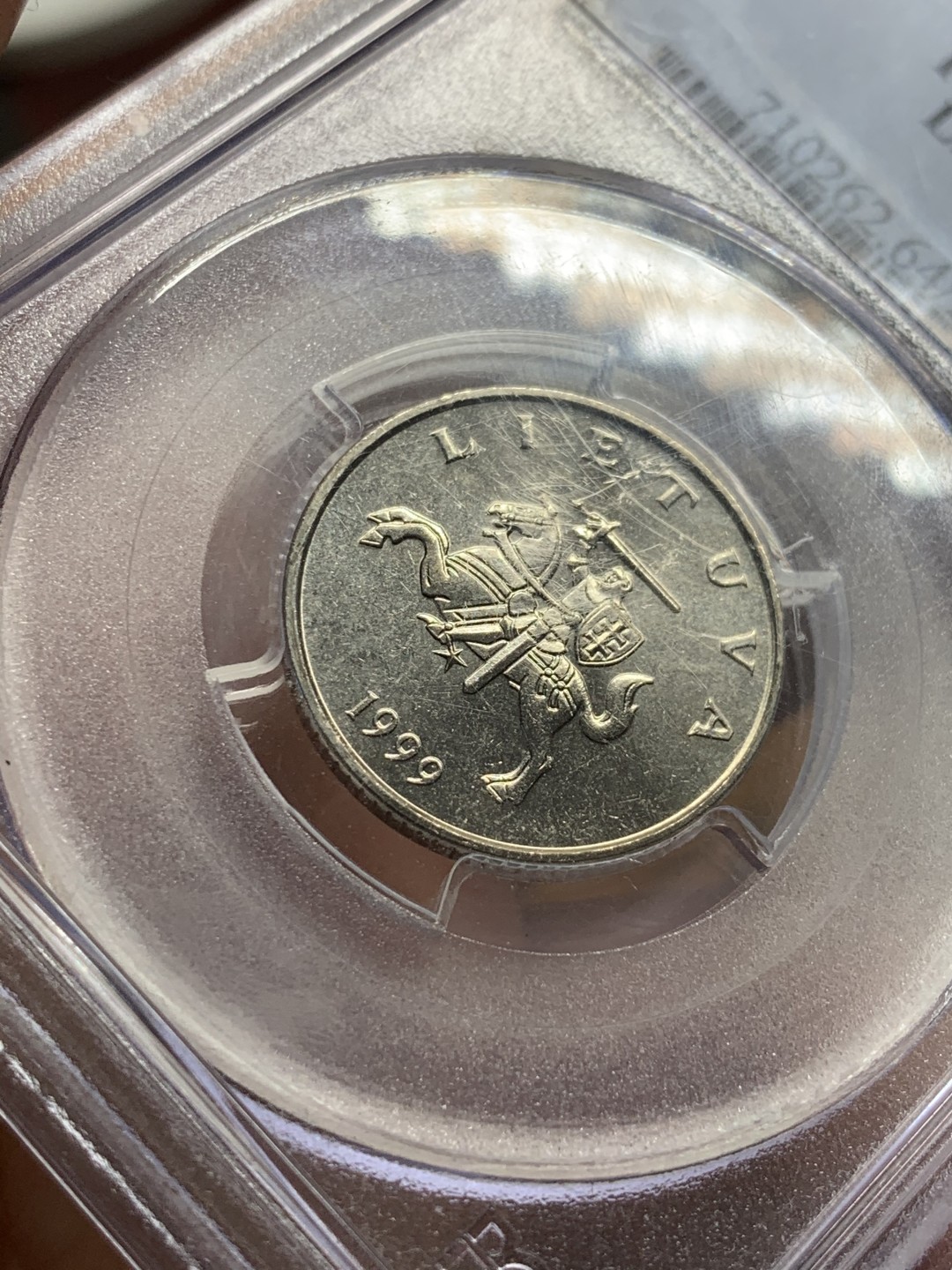 《竞宝斋》第55场-本周日，周一2场连拍（全场不限金额包邮） PCGS-MS 64立陶宛1999年1立特