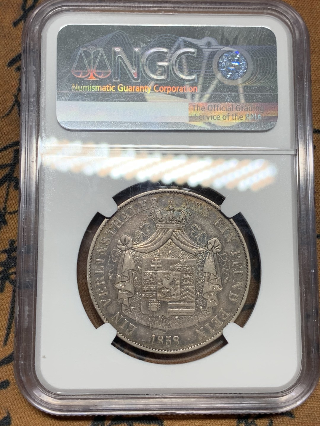 《竞宝斋》第55场-本周日，周一2场连拍（全场不限金额包邮） 德国黑森1858泰勒银币