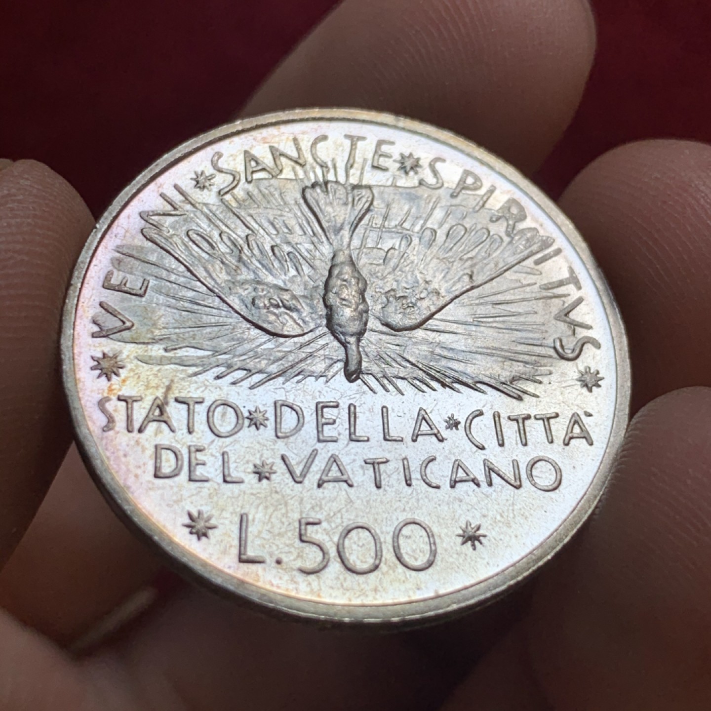 《竞宝斋》第55场-本周日，周一2场连拍（全场不限金额包邮） 梵蒂冈1978年缺位500里拉银币 （1）