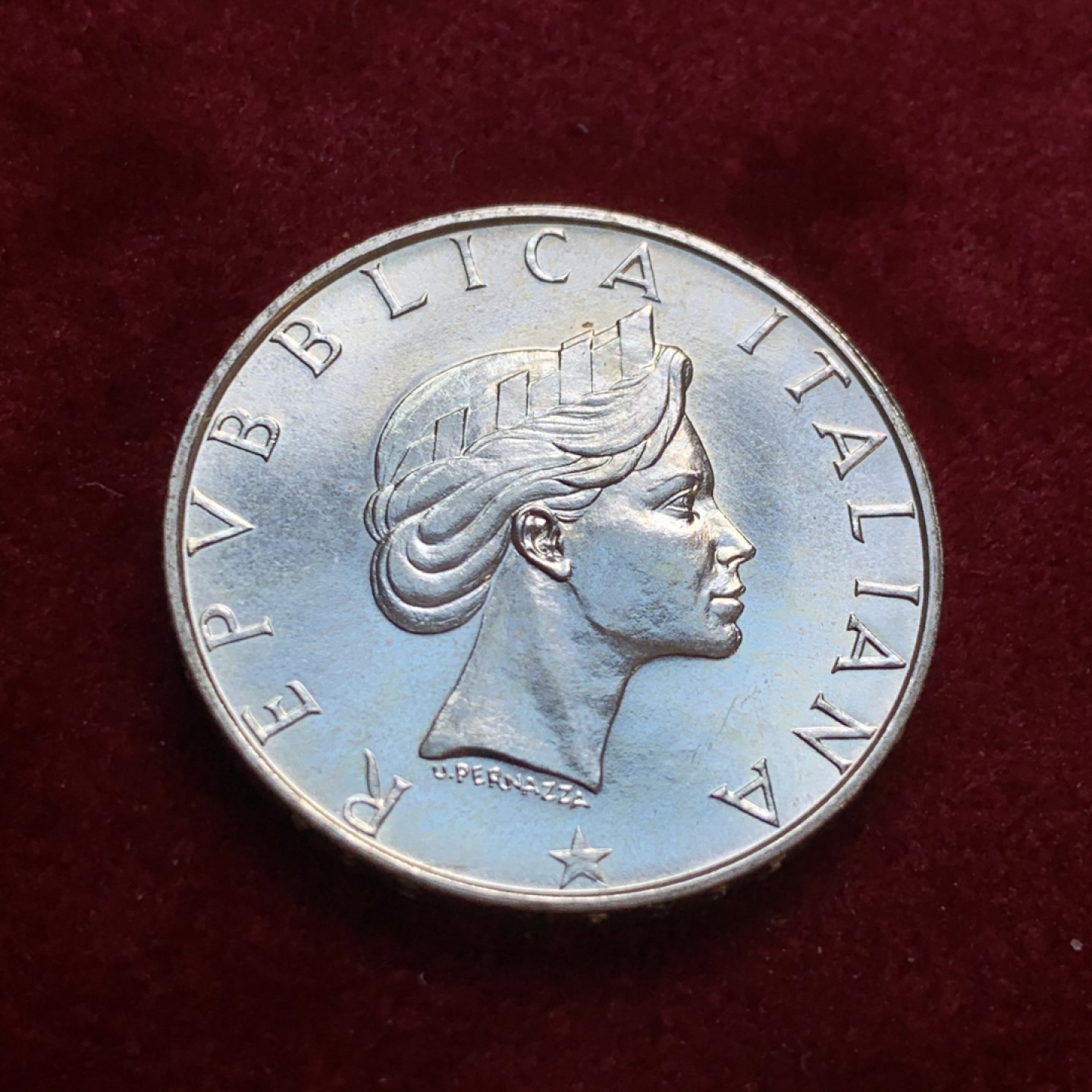 《竞宝斋》第55场-本周日，周一2场连拍（全场不限金额包邮） 意大利1986年 好品相500里拉银币