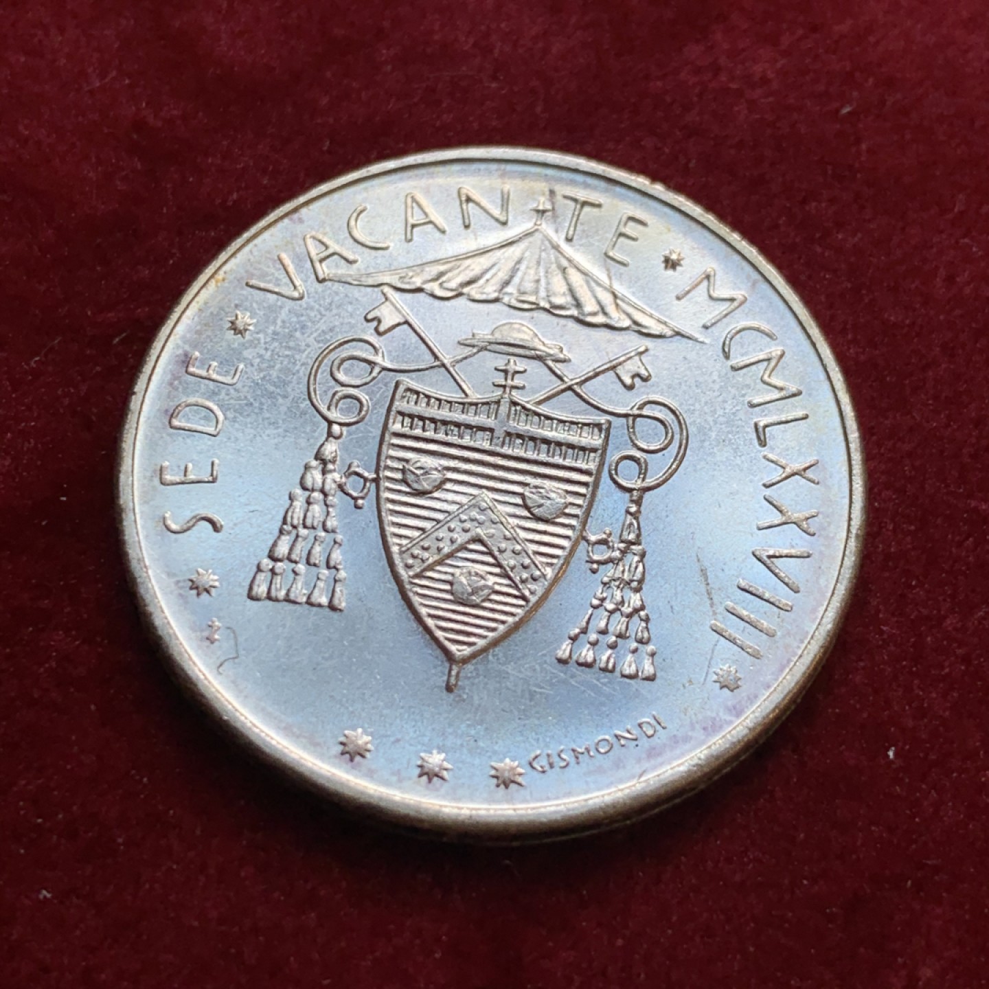 《竞宝斋》第55场-本周日，周一2场连拍（全场不限金额包邮） 梵蒂冈1978年缺位500里拉银币 （1）