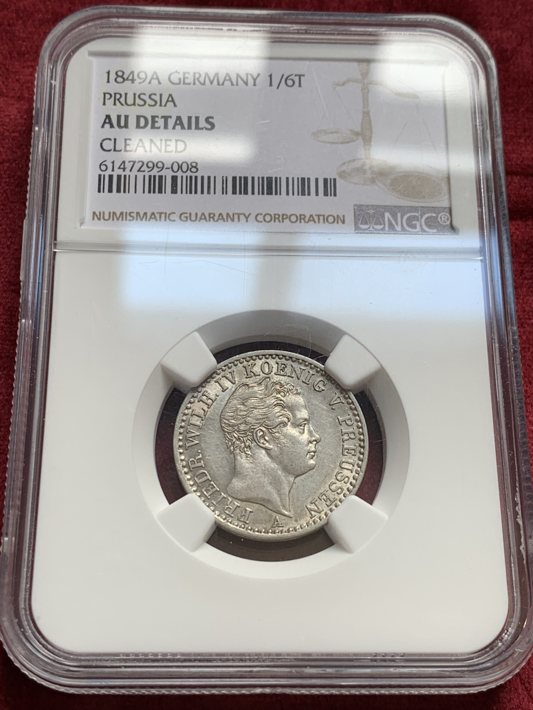 《竞宝斋》第55场-本周日，周一2场连拍（全场不限金额包邮） 比利时1法郎，普鲁士1/6泰勒评级银币2枚