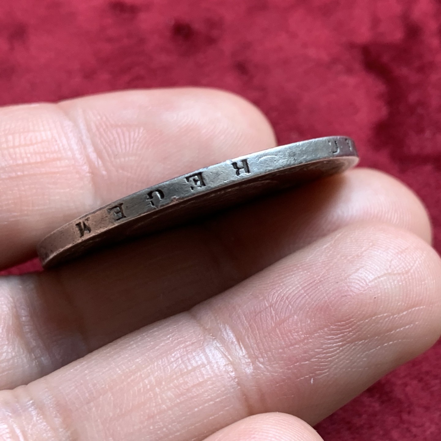 《竞宝斋》第55场-本周日，周一2场连拍（全场不限金额包邮） 法国1819年路易十八5法郎B版 大银币 细节见图