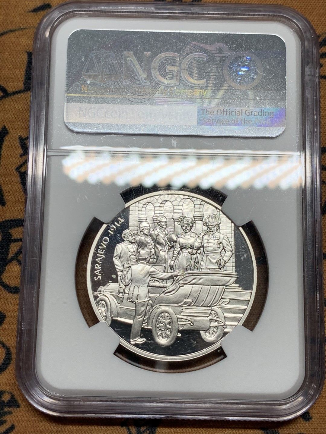 《竞宝斋》第55场-本周日，周一2场连拍（全场不限金额包邮） 1999年奥地利奥地利哈布斯堡王朝大公 弗朗玆·费迪南德精铸纪念大银