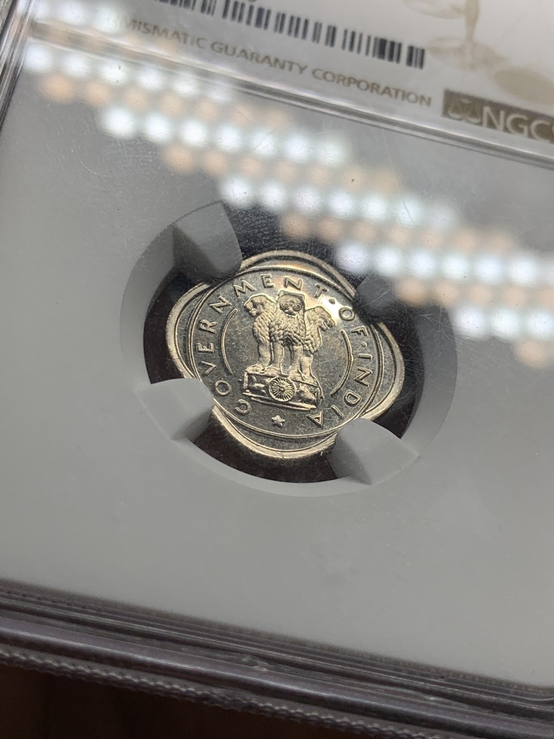 《竞宝斋》第55场-本周日，周一2场连拍（全场不限金额包邮） NGC-PF64 印度1950（B）第一版（孟买）1/2安娜   季军  少见  精制