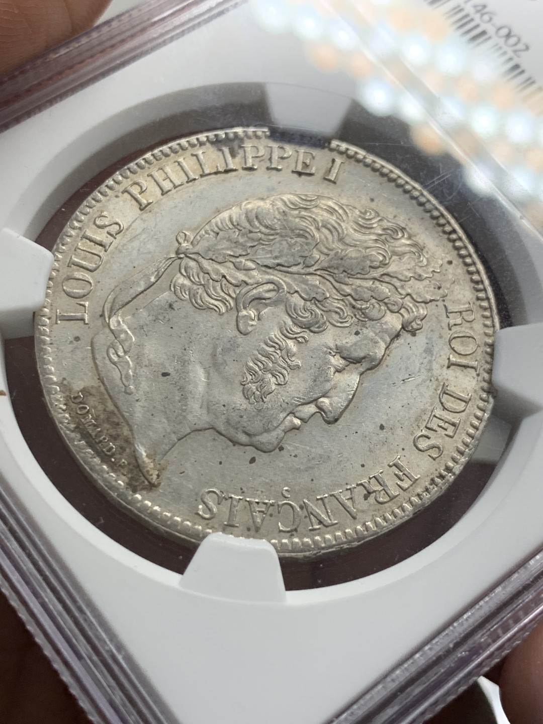 《竞宝斋》第55场-本周日，周一2场连拍（全场不限金额包邮） 亚军分！NGC-AU58 法国 1840年 5法郎 路易菲利普银币 好品难寻的品种