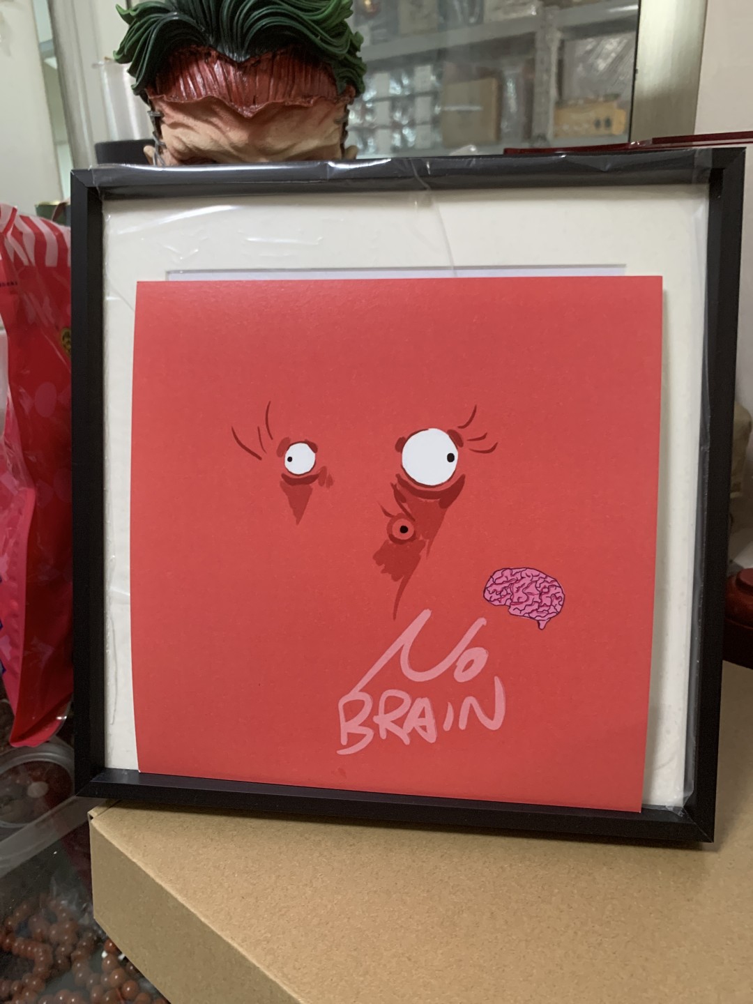 零元拍：艺术家 肠小黑 新作《NO BRAIN》，摆烂系列作品复制画。