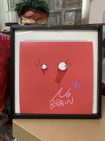零元拍：艺术家 肠小黑 新作《NO BRAIN》，摆烂系列作品复制画。 - 零元拍：艺术家 肠小黑 新作《NO BRAIN》，摆烂系列作品复制画。