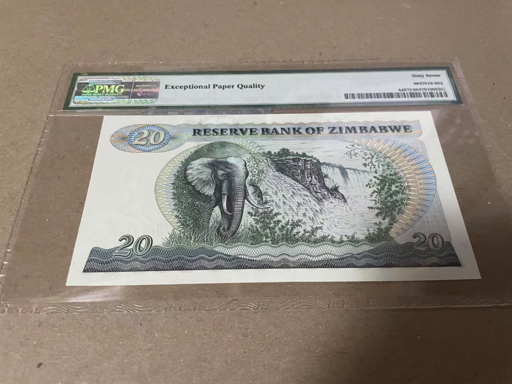【Blue Auction】✨世界纸币精拍第182期——狮城巨轮（共78拍） 【冠军分 首套纸币】津巴布韦 1994年20元 PMG67EPQ 