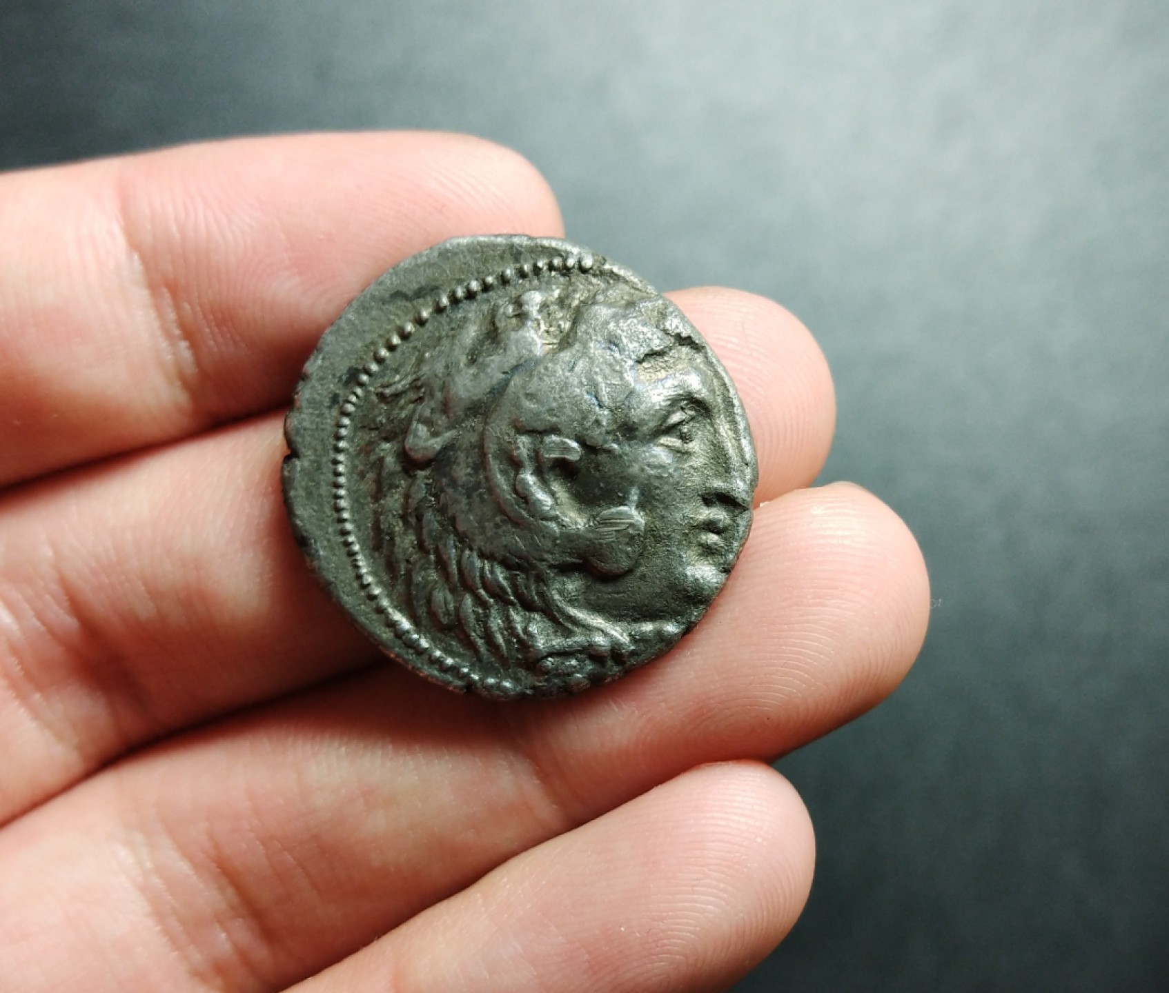 【古希腊币】东凯尔特版亚历山大4德拉克马银币大力神银币 【古希腊币】东凯尔特版亚历山大4德拉克马银币大力神银币