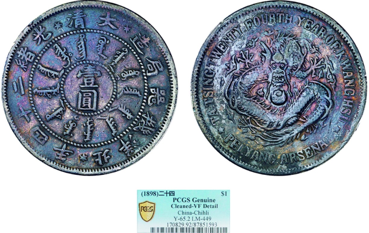 古韵弥香-南京三省2022春季拍卖会（机制币专场） 北洋机器局造光绪24年壹圆银币